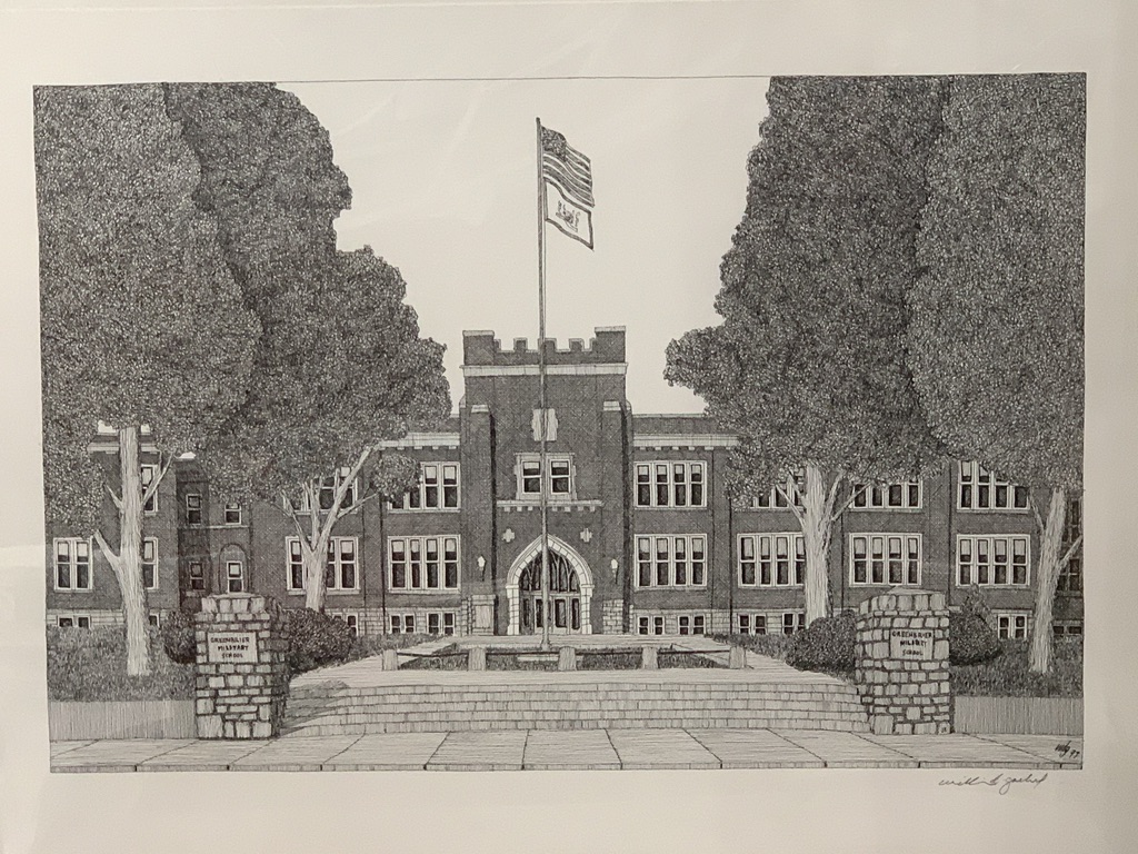 Greenbrier Military Academy / WV School of Osteopathic Medicine - Original Pen & Ink