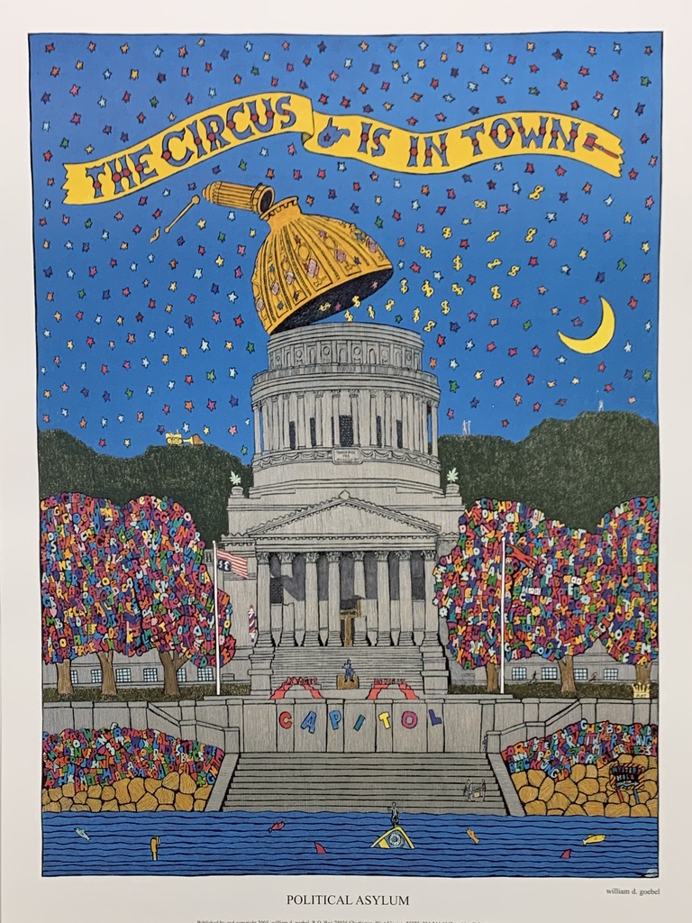 Political Asylum - The Circus is in Town - State Capital Print 